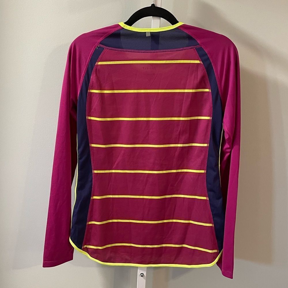Nike Dri-Fit Neon Striped Athletic Top - Picture 3 of 3